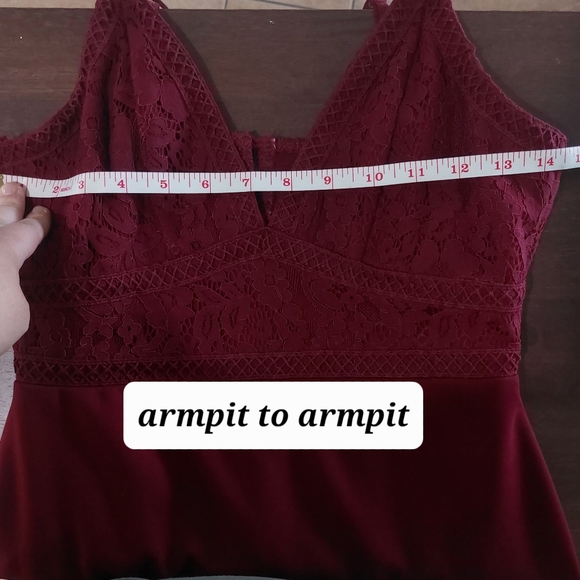 Lulu's Late Night Snack Wine Red Lace Backless Bodycon Event Dress Womens Small - Picture 10 of 14